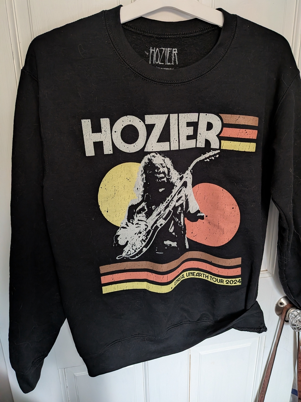 Hozier Unreal Unearth Tour 2024 Sweatshirt Small Black Double Sided Concert Merc